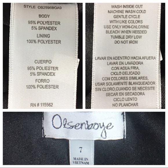 Olsenboye | Black sequin lined pencil skirt | Sz 7 - Picture 6 of 6